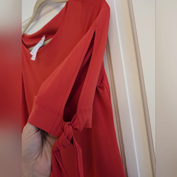 Iris Setlakwe Shift Dress – Vibrant Coral Orange – Size L (fits M/L) - Picture 8 of 10